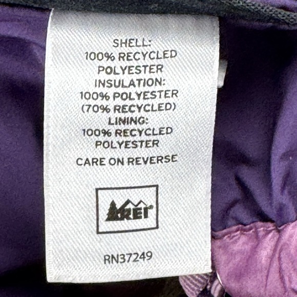 REI Co Op  Jacket Womens Medium Primaloft Teal Pertex Quantum Outdoor Purple - Picture 7 of 9